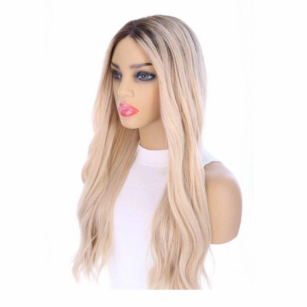 24" Divine Lace Top Wig Platinum Blonde w/ Rooting