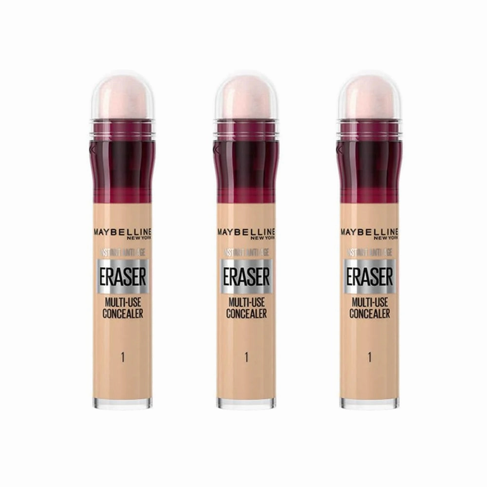 3x Maybelline Instant Age Rewind Treatment Concealer 120 Light 6ml