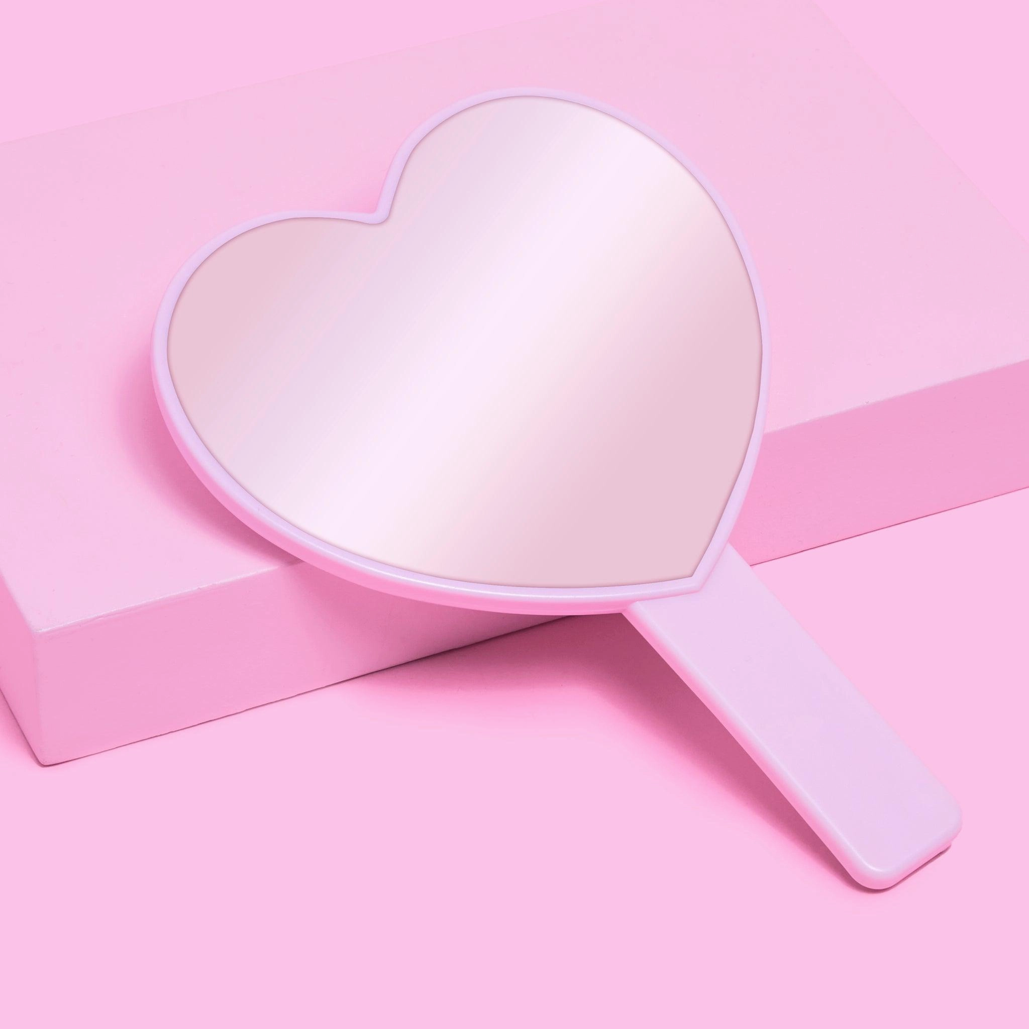 "Better Late than Basic" Heart Shaped Handheld Mirror