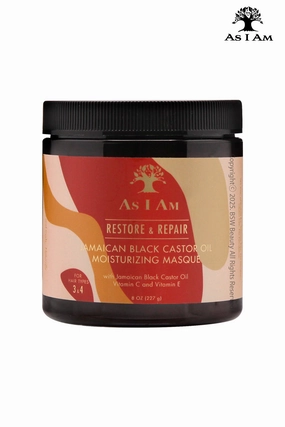 AS I AM RESTORE & REPAIR JAMAICAN BLACK CASTOR OIL MOISTURIZING MASQUE 8oz