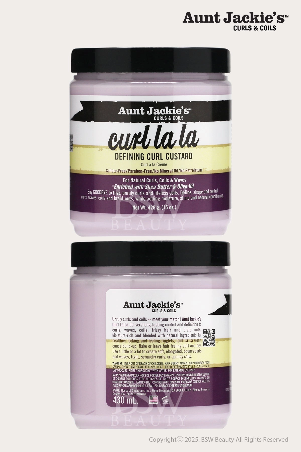 AUNT JACKIES CURL LA LA DEFINING CURL CUSTARD 15oz