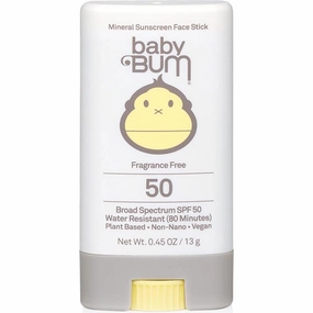 Baby Bum Mineral Sunscreen Face Stick SPF 50 - 0.45 oz