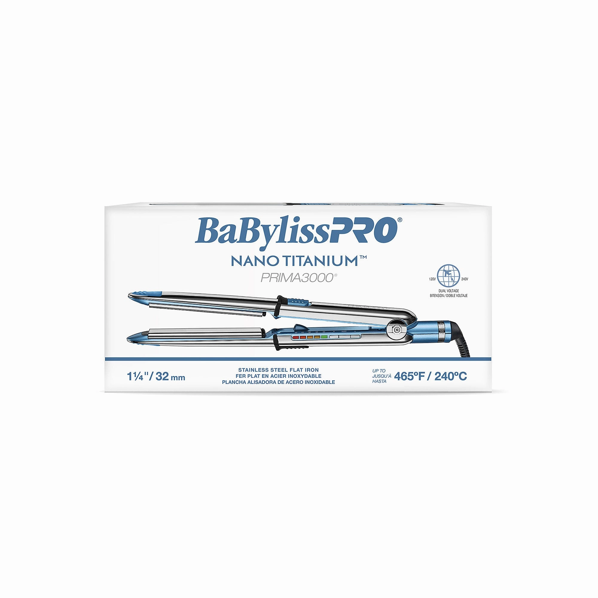 BaBylissPRO BABSS3000T Nano Titanium Prima3000 1-1/4" Ionic Straightener