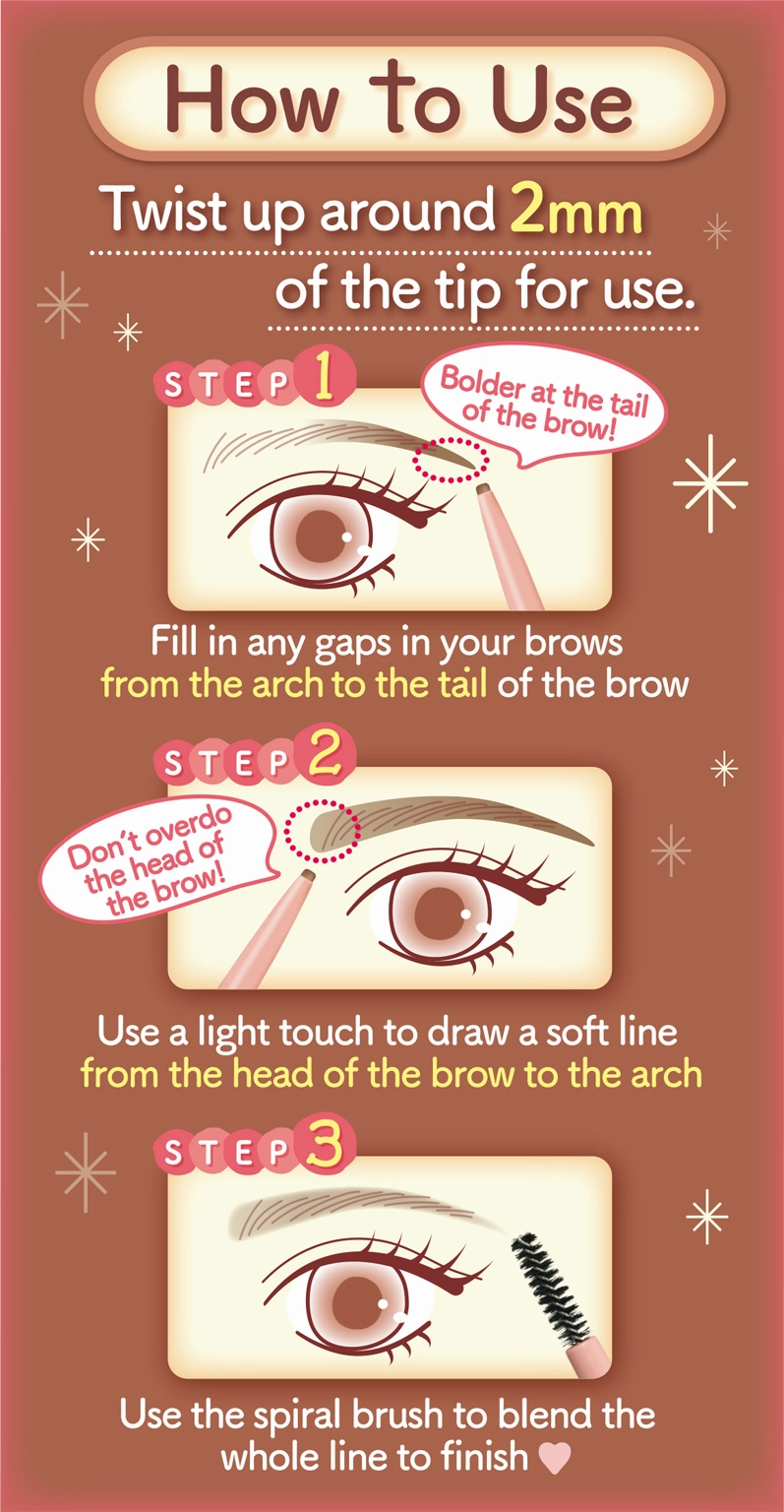 Canmake Perfect Airy Eyebrow 01 Bitter Brown