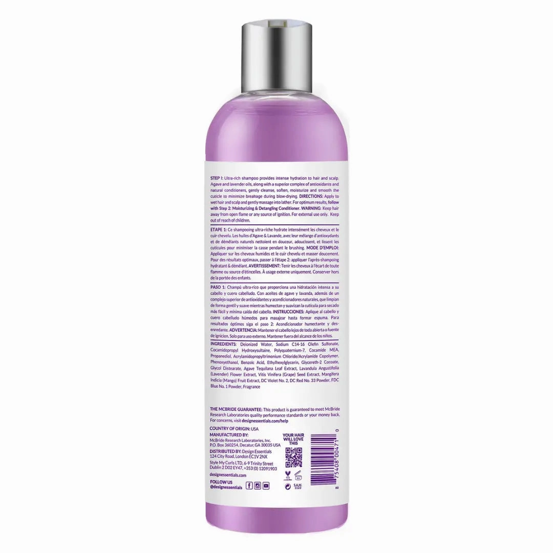 Design Essentials Agave & Lavender Moisturizing & Strengthening Shampoo - 12 oz