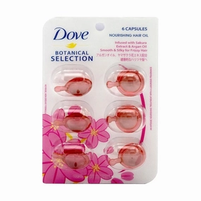 Dove Botanical Selection Nourishing Hair Oil Infused With Sakura Extract & Argan Oil 6 Capsules