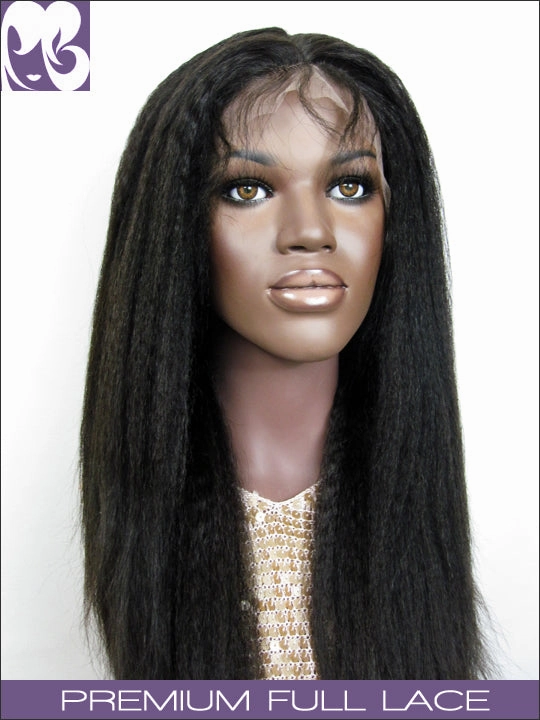 FULL LACE WIG: Pearl- Indian Remy Kinky Straight