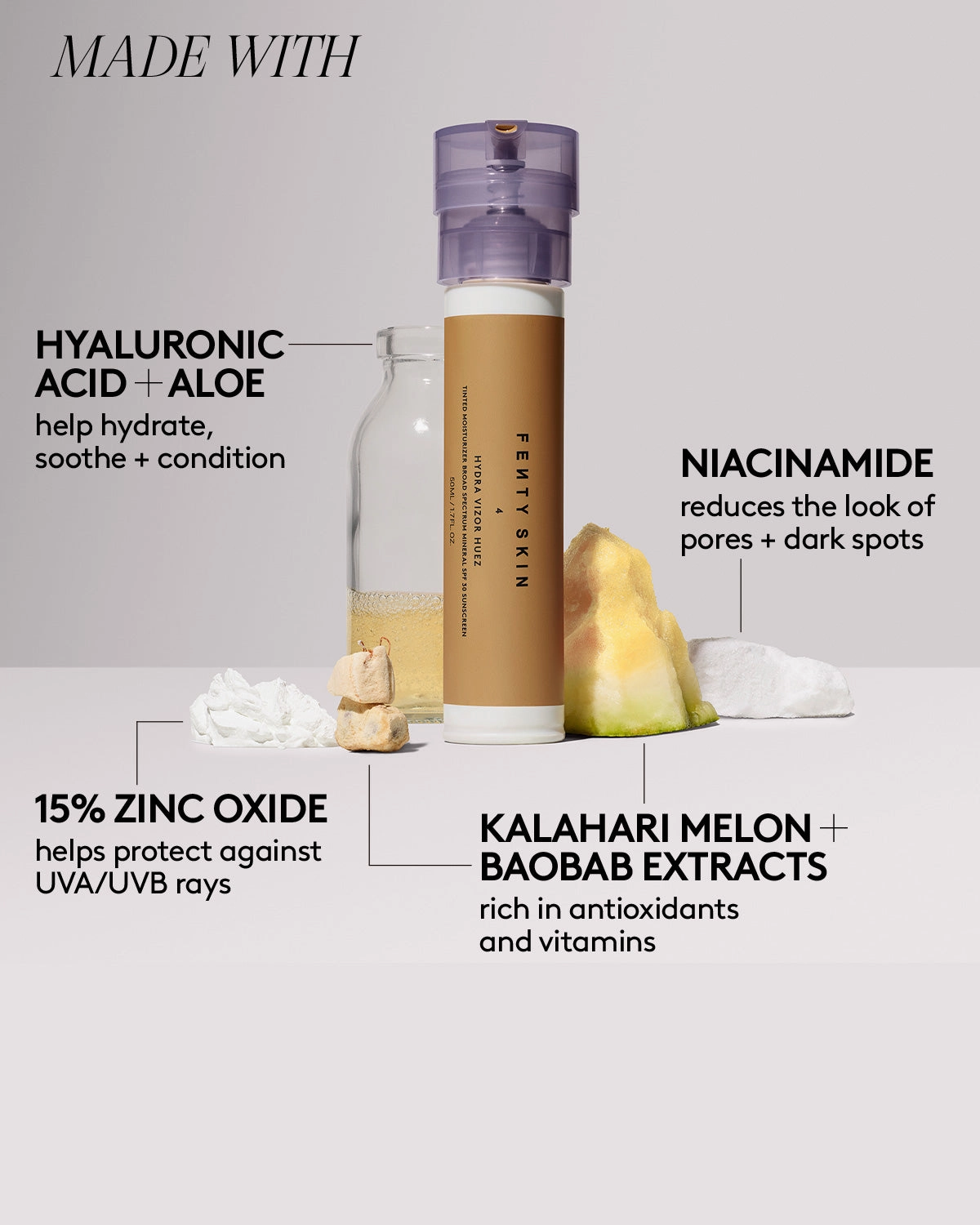 Hydra Vizor Huez Tinted Moisturizer Broad Spectrum Mineral SPF 30 Sunscreen Refill — 10
