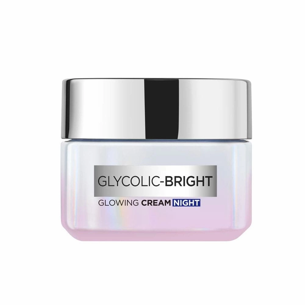 L'Oreal Glycolic Bright Glowing Night Cream 50ml - Short Dated Clearance