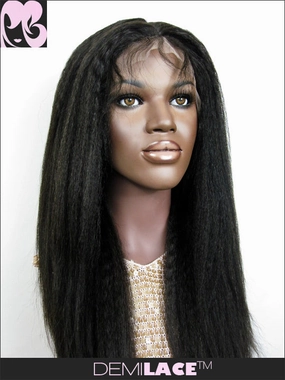 LACE FRONT WIG: Pearl Kinky Straight Indian Remy