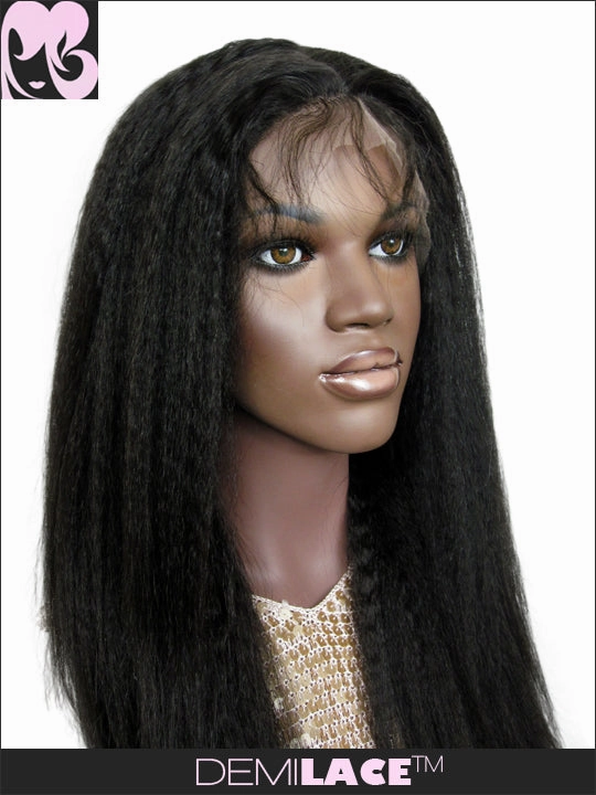LACE FRONT WIG: Pearl Kinky Straight Indian Remy