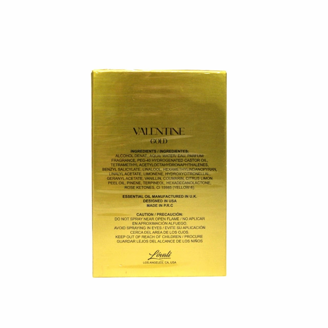 Lovali Valentine Gold Eau De Parfum 100ml