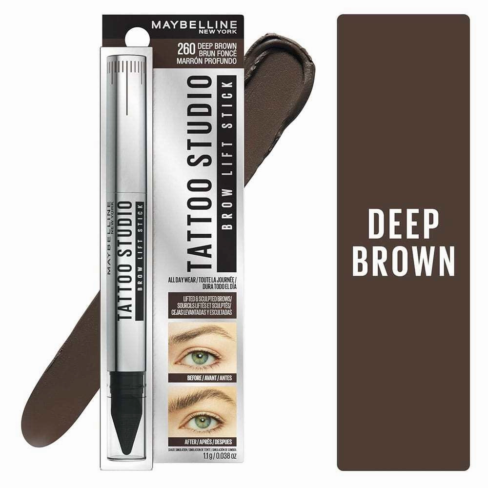 Maybelline Tattoo Studio Brow Lift Stick 260 Deep Brown