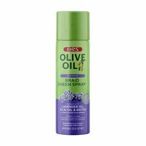 ORS Olive Oil Braid Sheen Spray Infused with Lavender Oil. Acai Oil & Biotin - 10 oz