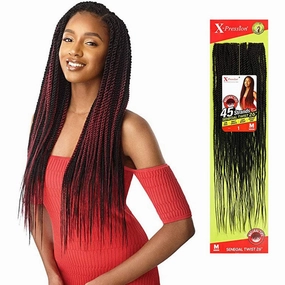 Outre XPression 3X's Box Braids 45-Strands Medium Natural Tip Crochet Hair - 26