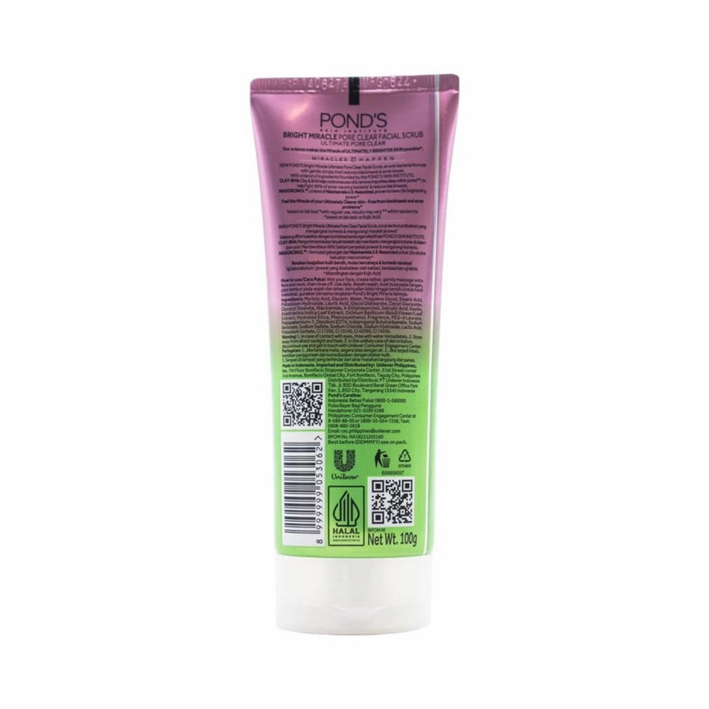 Ponds Facial Scrub Bright Miracle Ultimate Pore Clear 100g