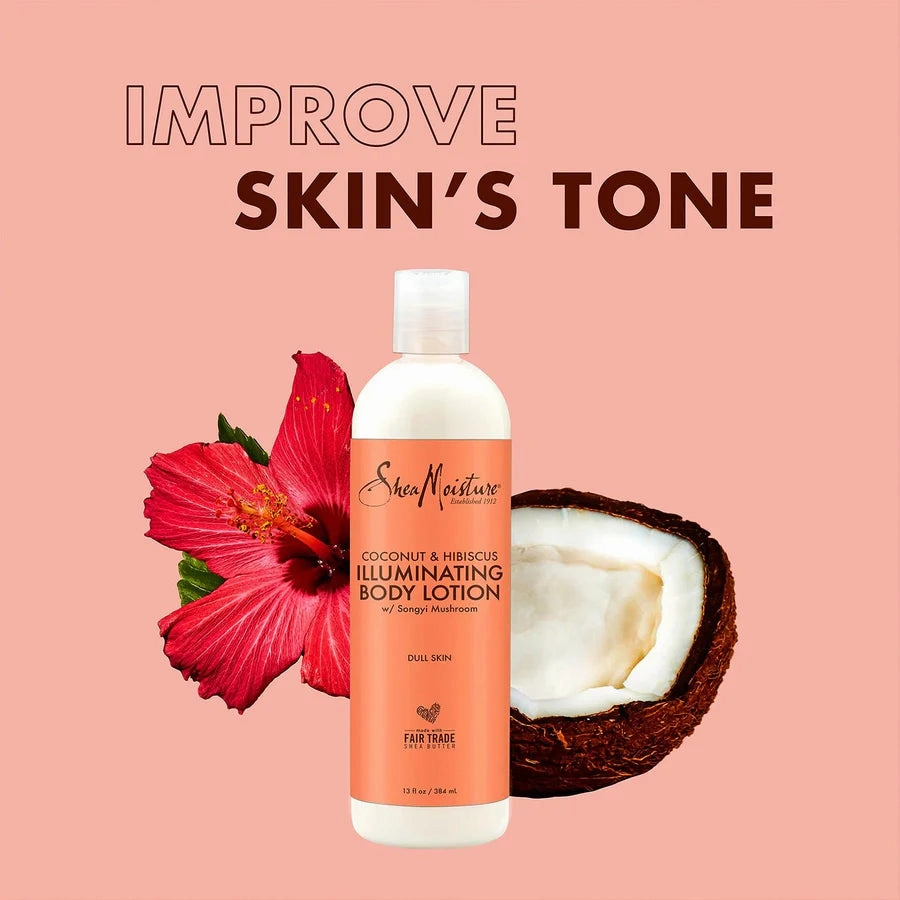Shea Moisture Coconut & Hibiscus Illuminating Body Lotion - 13 oz