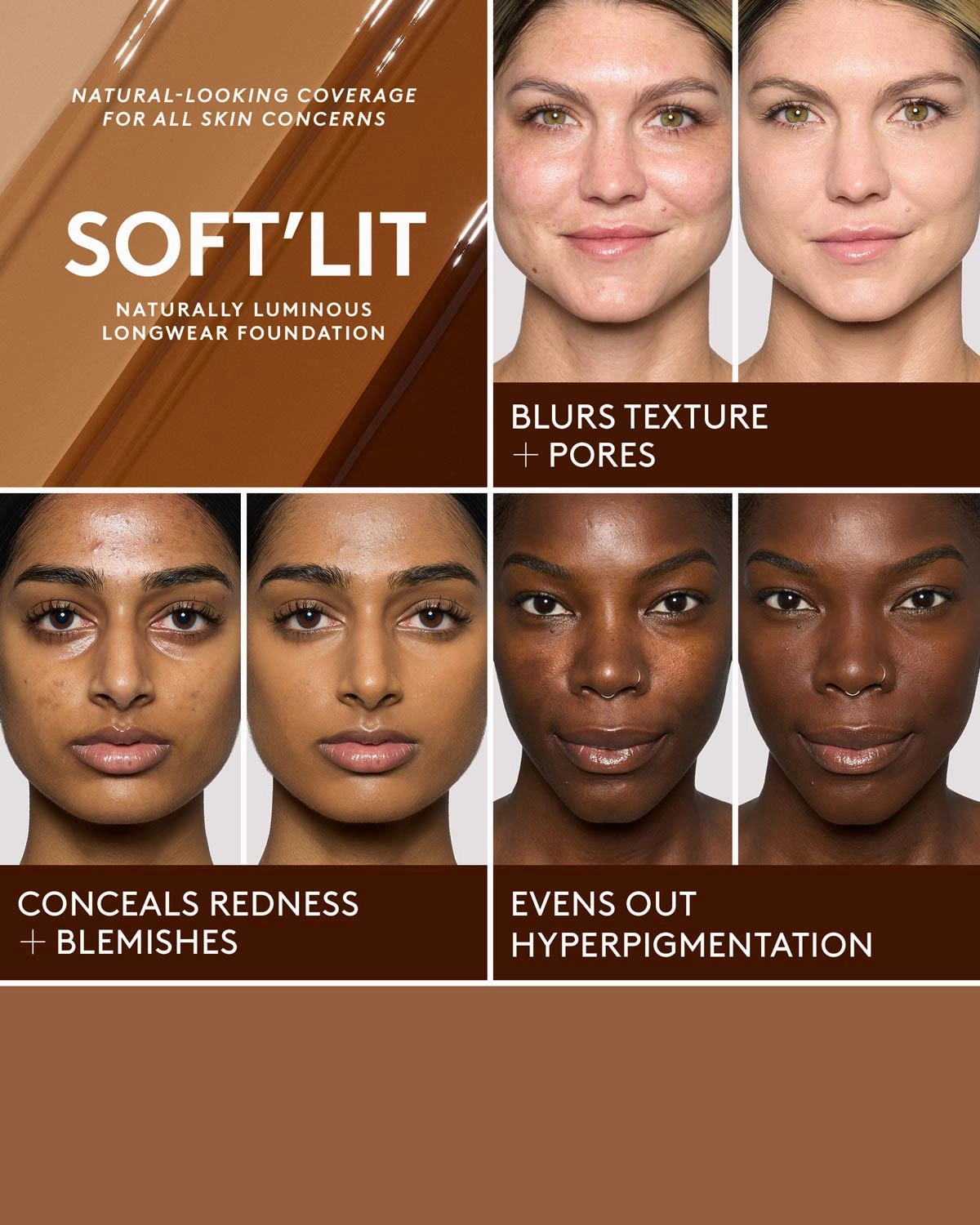 Soft'lit Naturally Luminous Longwear Foundation — 445