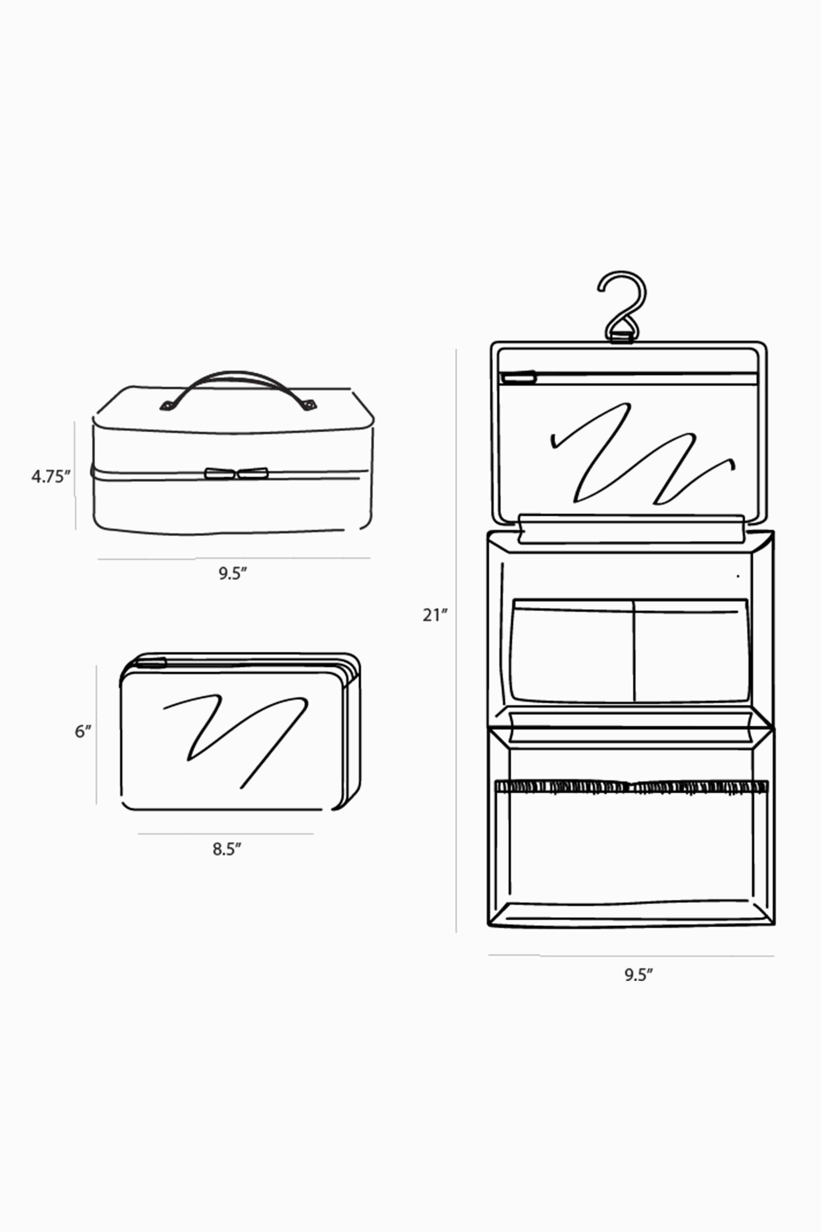 The Hanging Cosmetic Case in Beige