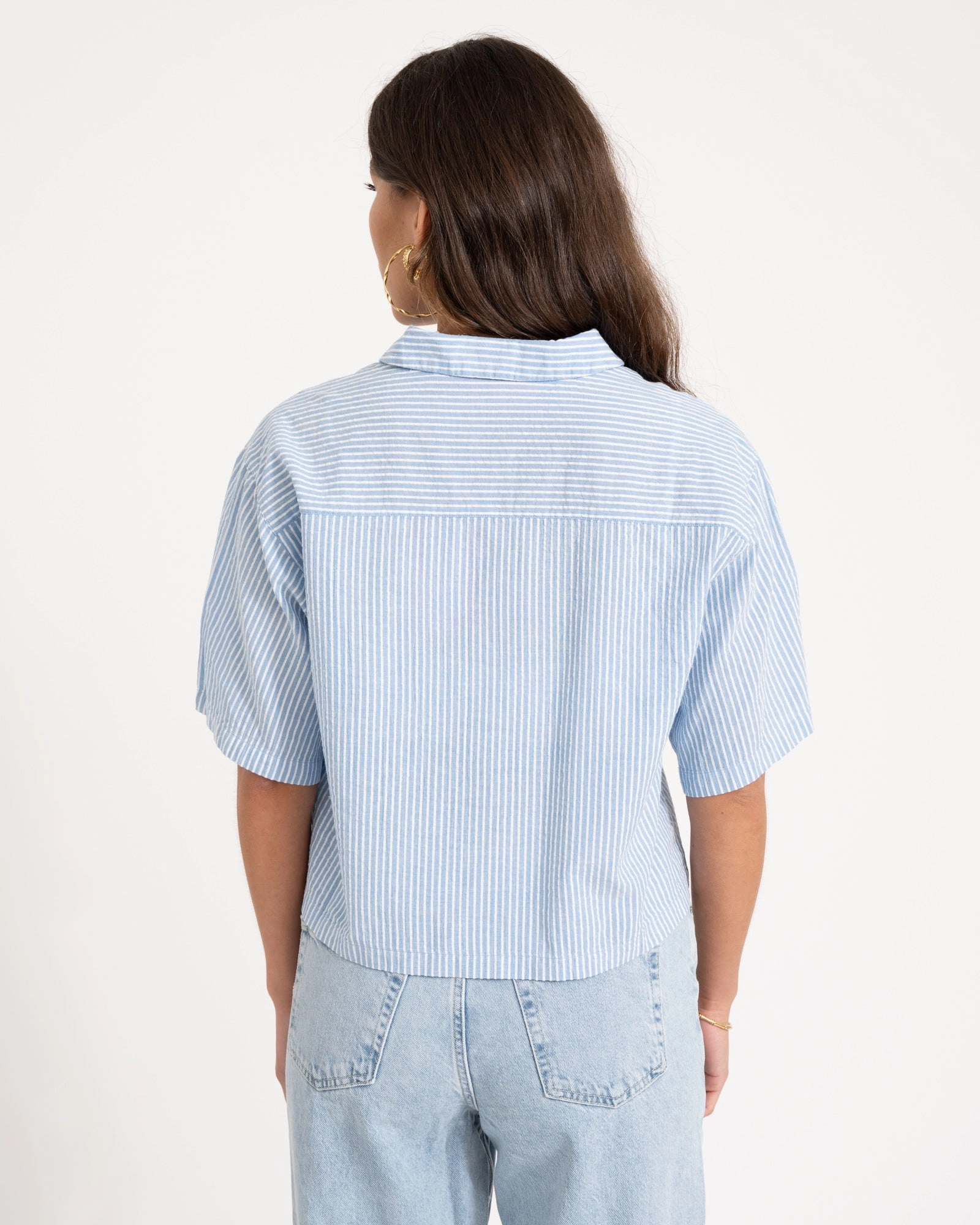Windy Seersucker HW Shirt Little Boy Blue