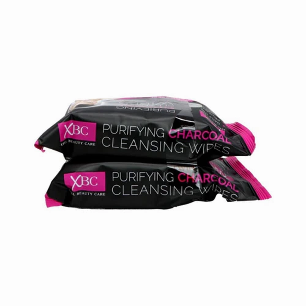 XBC Purifying Charcoal Cleansing Wipes Twin Pack 2x25pk